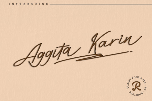 Aggita Karin: A Handwritten Font for Heartfelt Creations