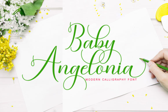 Baby Angelonia Font: A Modern Handwritten Typeface for Digital Design