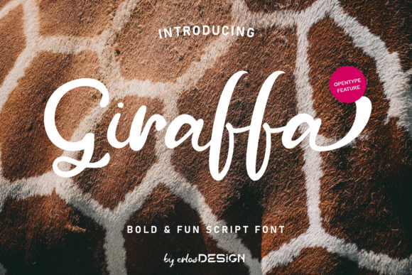 Giraffa Font: A Script Amp Typeface That Elevates Handmade Creations